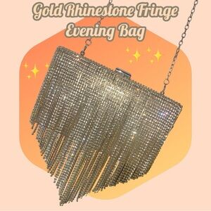 ✨Gorgeous Gold Rhinestone Fringe Evening Bag ✨